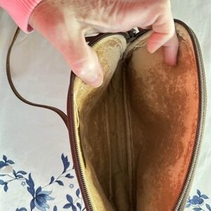 Gucci Brown & Beige Coated Canvas Crossbody Bag w/ Zip Top